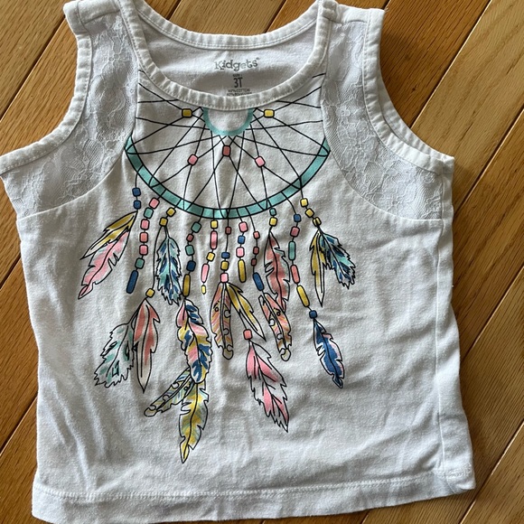 Kidgets Other - KIDGETS Top Tank Sleeveless Graphic Lace Dreamcatcher Boho Toddler Girl 3T